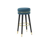 Tabouret de Bar Design "Paris" 74cm Bleu & Or