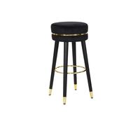 Tabouret de Bar Design "Paris" 74cm Noir & Or