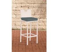 Tabouret de bar d'extérieur Mari , Blanc /Gris fonte Blanc
