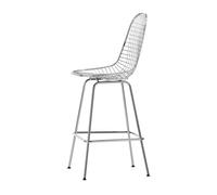 Tabouret de bar Eames en fil de fer , Chrome moyen