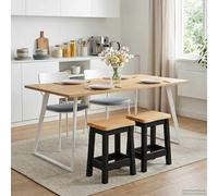 Tabouret de bar EKAI 2 pc Bois de pin massif Sièges salle à manger Haut vidaXL v