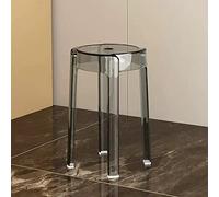 Tabouret de bar empilable en acrylique de remplacement pour café d'intérieur Tabourets de 45,7 cm de haut pour réunions de famille dans le salon Transparent (couleur : G)