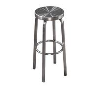 Tabouret de bar en acier inoxydable avec dossier nu de qualité commerciale 65 cm/75 cm de hauteur d'assise pour intérieur ou extérieur, design moderne pour la maison, la cuisine ou le patio, tabouret