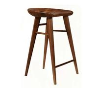 Tabouret de bar en bois massif, chaise de comptoir de cuisine dos nu, 76,2 cm de hauteur, style ferme, finition chêne