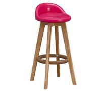 Tabouret de bar en bois massif de style nordique avec fonction pivotante, parfait pour un usage domestique