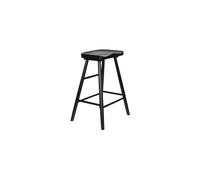 Tabouret de bar en bois noir, 1 place - White Label, Vander - 39x50x64 cm