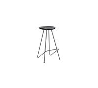 Tabouret de bar en bois noir, structure en fer - Nordal, OHIS - 43x40x73 cm