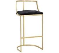 Tabouret de bar en métal assise capitonnée Istanbul 45 x 90 cm