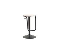 Tabouret de bar en métal hauteur réglable Destiny noir et blanc