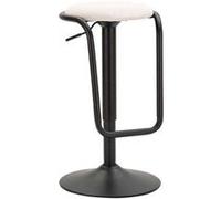 Tabouret de bar en métal hauteur réglable Destiny noir et blanc Blanc