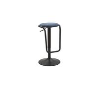 Tabouret de bar en métal hauteur réglable Destiny noir et bleu