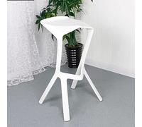 Tabouret de bar en plastique empilable avec dossier bas et repose-pieds pour cuisine, fête, usage commercial, style nordique