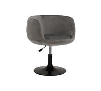 Tabouret De Bar En Velours Gris Nolan Gris