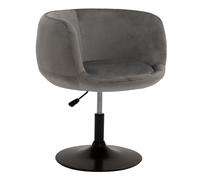 Tabouret De Bar En Velours Gris Nolan Gris