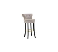 Tabouret de Bar en Velours "Luxy" 96cm Gris