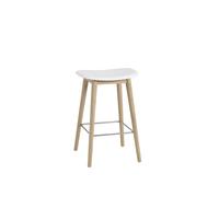 Tabouret de Bar Muuto Fiber m. Base en Bois Blanc/ Chêne H66 cm