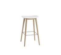 Tabouret de Bar Fiber m. Base en Bois Blanc/ Chêne H76 cm