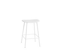 Tabouret de Bar Fibre m. Base Tube Blanc/ Blanc H66 cm