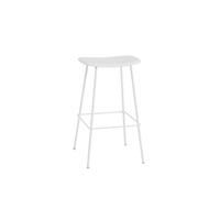 Tabouret de Bar Fibre m. Base Tube Blanc H76 cm