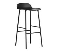 Normann Copenhagen Chaise de bar Form pieds en métal 75 cm noir