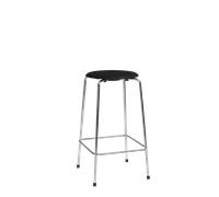 Tabouret de bar bas High Dot™ placage 4 pieds chromed base