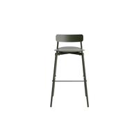 Tabouret de bar FROMME H75 en verre vert