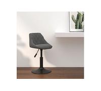 vidaXL Tabouret de bar pivotant en velours Gris foncé (Gris G)
