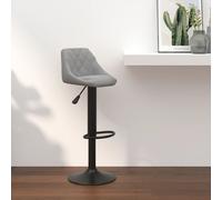 Tabouret de Bar Gris Foncé Velours Siège Pivotant Chaise Comptoir vidaXL
