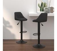 Tabouret de Bar Gris Foncé Velours Siège Pivotant Chaise Comptoir vidaXL