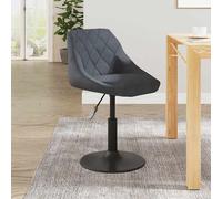 Tabouret de Bar Gris Foncé Velours Siège Pivotant Chaise Comptoir vidaXL