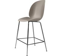 Tabouret de Bar GUBI Beetle H65 Chrome Noir/ Beige Neuf