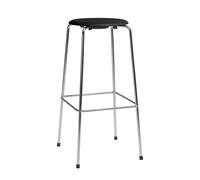 Tabouret de bar haut High Dot™ placage 4 pieds chromed base