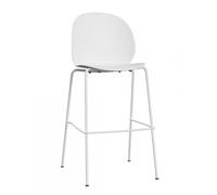 Tabouret de bar haut N02™ Recycle 76cm off-white powdercoated steel frame