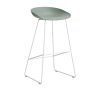 Tabouret de bar haute AAS 38 2.0 structure blanc white powder-coated steel base