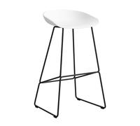 Tabouret de bar haute AAS 38 2.0 structure noir black powder-coated steel base