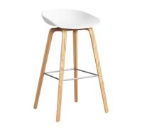 Tabouret de bar haute About A Stool AAS 32 2.0 chêne laqué water-based lacquered oak base/footrest stainless steel