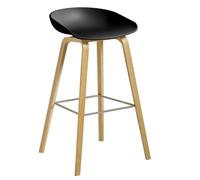Tabouret de bar haute About A Stool AAS 32 2.0 chêne laqué water-based lacquered oak base/footrest stainless steel