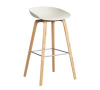 Tabouret de bar haute About A Stool AAS 32 2.0 chêne laqué water-based lacquered oak base/footrest stainless steel