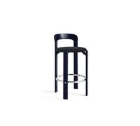 Tabouret de Bar HAY Rey H65 avec Assise Rembourrée Bleu Profond