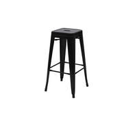 Tabouret De Bar Hwc-A73, Chaise De Comptoir, Métal, Empilable, Design Industriel Noir Multicolore