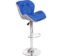 Tabouret de bar HWC-A92, chaise de bar tabouret de comptoir, hauteur réglable similicuir ~ bleu