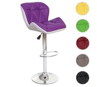 Tabouret de bar HWC-A92 - HWC - Violet - Cuir synthétique - Réglable en hauteur