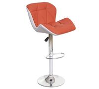 Tabouret De Bar Hwc-A92, Tabouret De Bar, Cuir Synthétique Réglable En Hauteur Couleur Terre Cuite Multicolore
