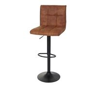 Tabouret de bar MENDLER HWC-B13, tabouret de bar, imitation daim vintage marron clair Marron G