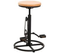 Tabouret de bar industriel réglable en hauteur pivotant repose-pieds métal - HWC-N19