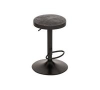 Tabouret de bar Ilsa ajustable noir et gris