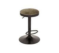Atmosphera Tabouret de bar Ilsa ajustable noir et kaki