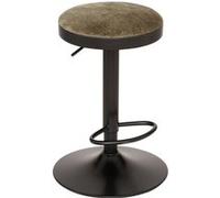 Tabouret de bar Ilsa ajustable noir et kaki Atmosphera Noir G