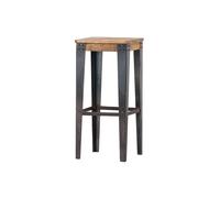 Tabouret de bar industriel acier et bois manguier massif MADISON