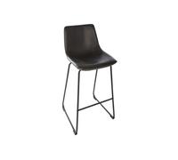 Atmosphera - Tabouret de bar industriel Lois - H. 101 cm - Noir